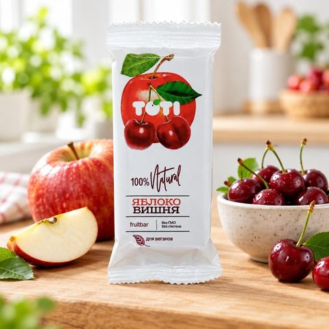 Toti Пастильный батончик (яблоко-вишня) 40гр 20шт
