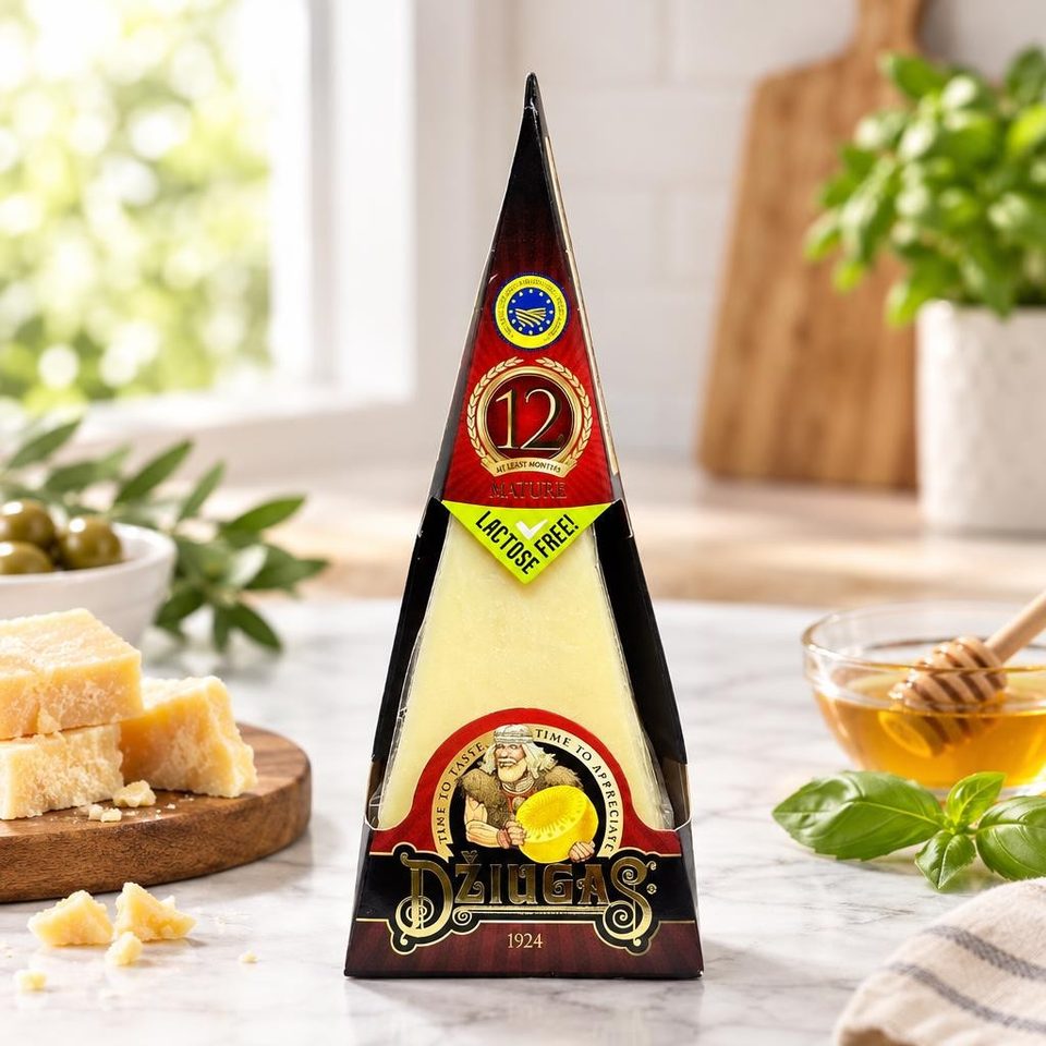 Сыр Dziugas фас.40% (180гр/12шт. Bronza (12мес) Литва
