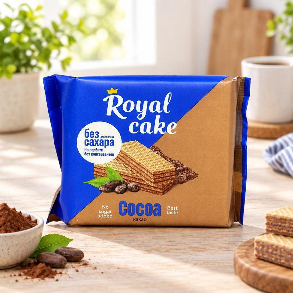 Вафли на сорбите с какао 120 гр 10 шт