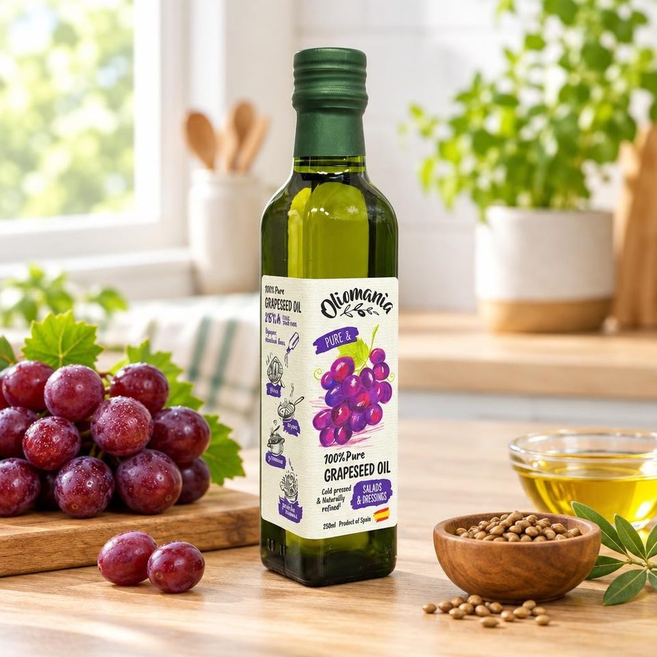 Масло виноградной косточки раф. 100% Oliomania 250 мл