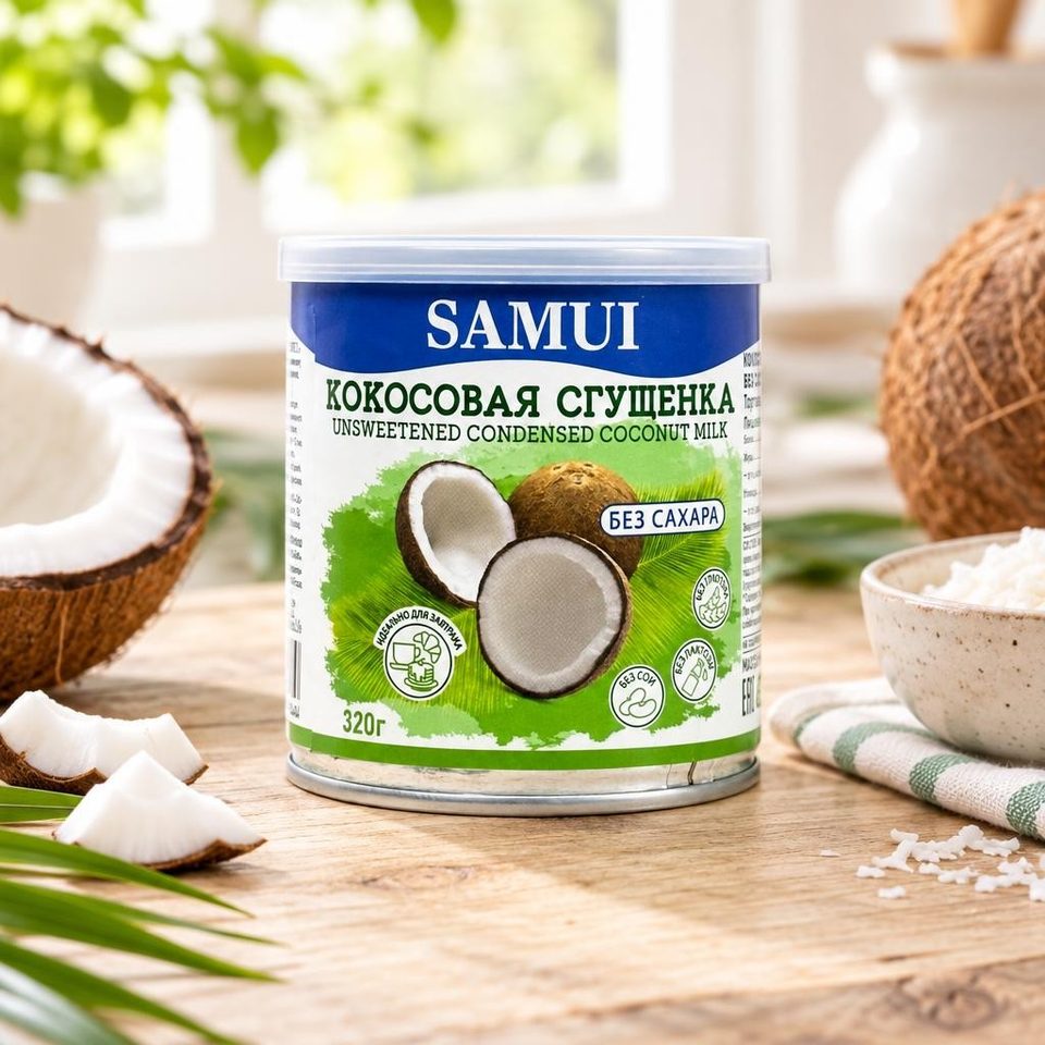 Кокосовая сгущенка без сахара SAMUI 320гр