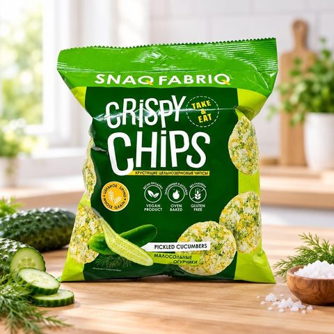 SNAQ FABRIQ Чипсы ц/з со вкусом Малосоленые огурчики 50гр 14шт