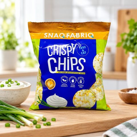 SNAQ FABRIQ Чипсы ц/з со вкусом Сметана и зеленый лук 50гр 14шт