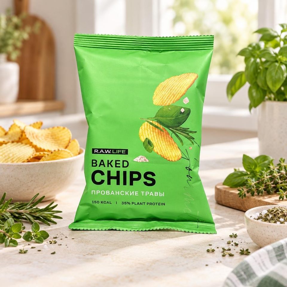 Рау лайф Baked Chips Прованские травы 35гр 6шт