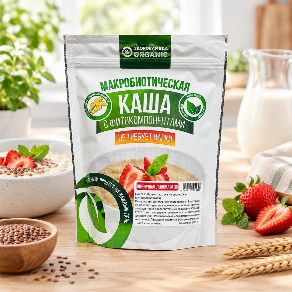 Каша Здоровица №30 Пшенично-льняная 200 гр