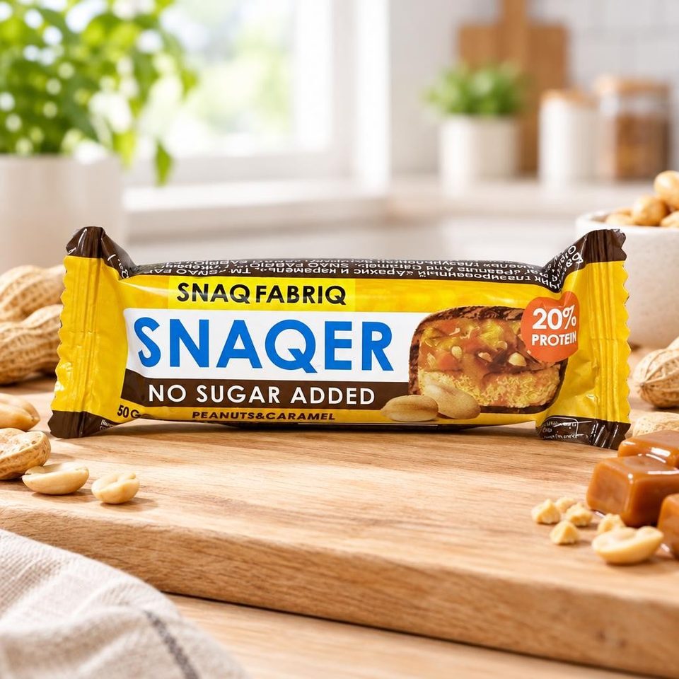 SNAQ FABRIQ Батончик глазированный Арахис и карамель 50гр 30шт