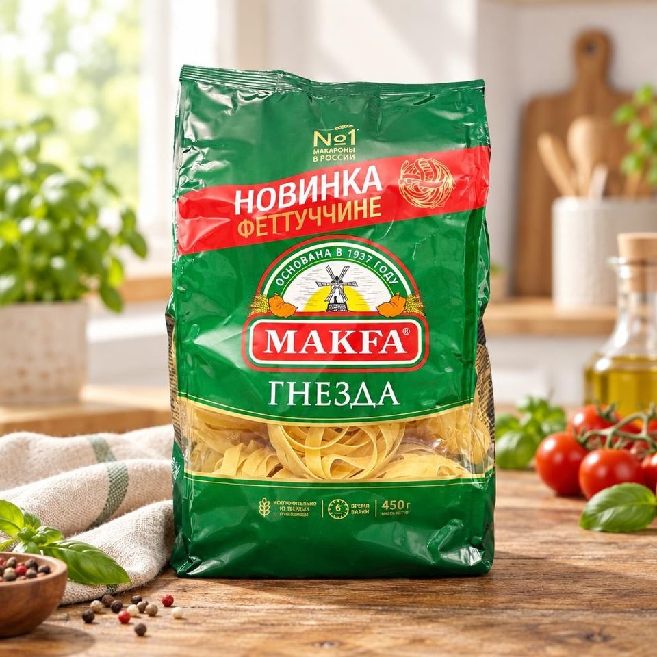Макфа Феттуччине (Гнезда) 450гр