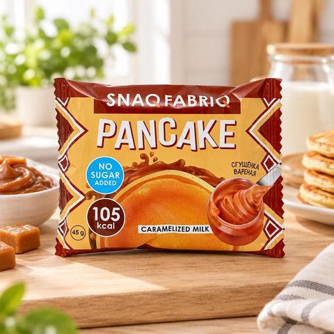 SNAQ FABRIQ Панкейк неглазированный с начинкой Сгущенка вареная 45гр 10шт
