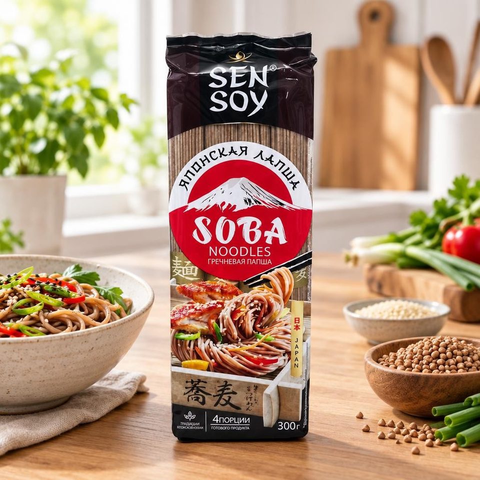 Sen Soy Лапша гречневая Соба 300гр 24шт