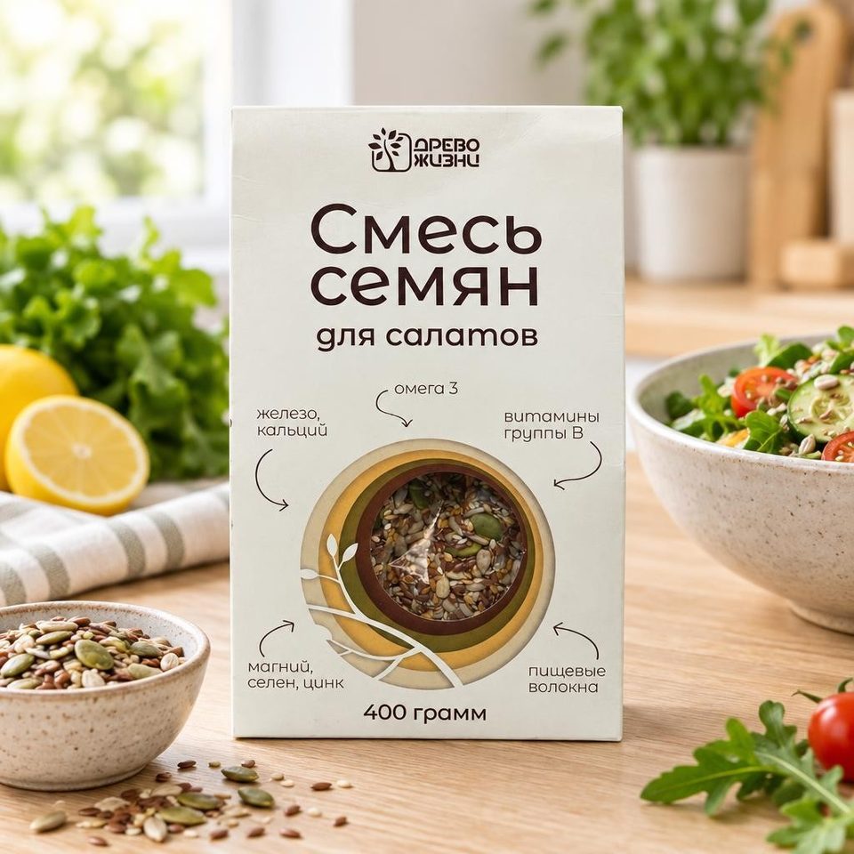 Смесь семян для салатов 400 гр 12 шт