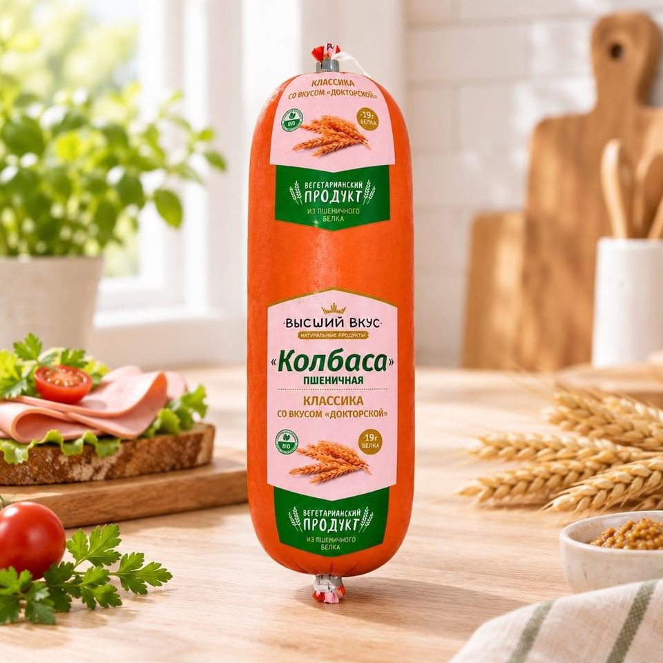 Колбаса пшеничная Классика со вкусом докторской 300 гр