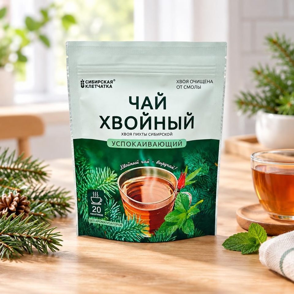 Сибирская клетчатка Хвойный чай Успокаивающий напиток чайный ф/пак 2 гр №20 12шт
