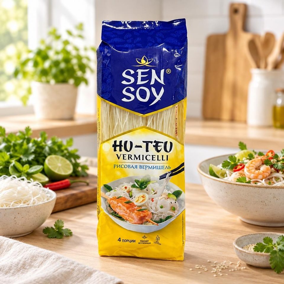 Sen soy Рисовая вермишель Ху-Теу 200гр