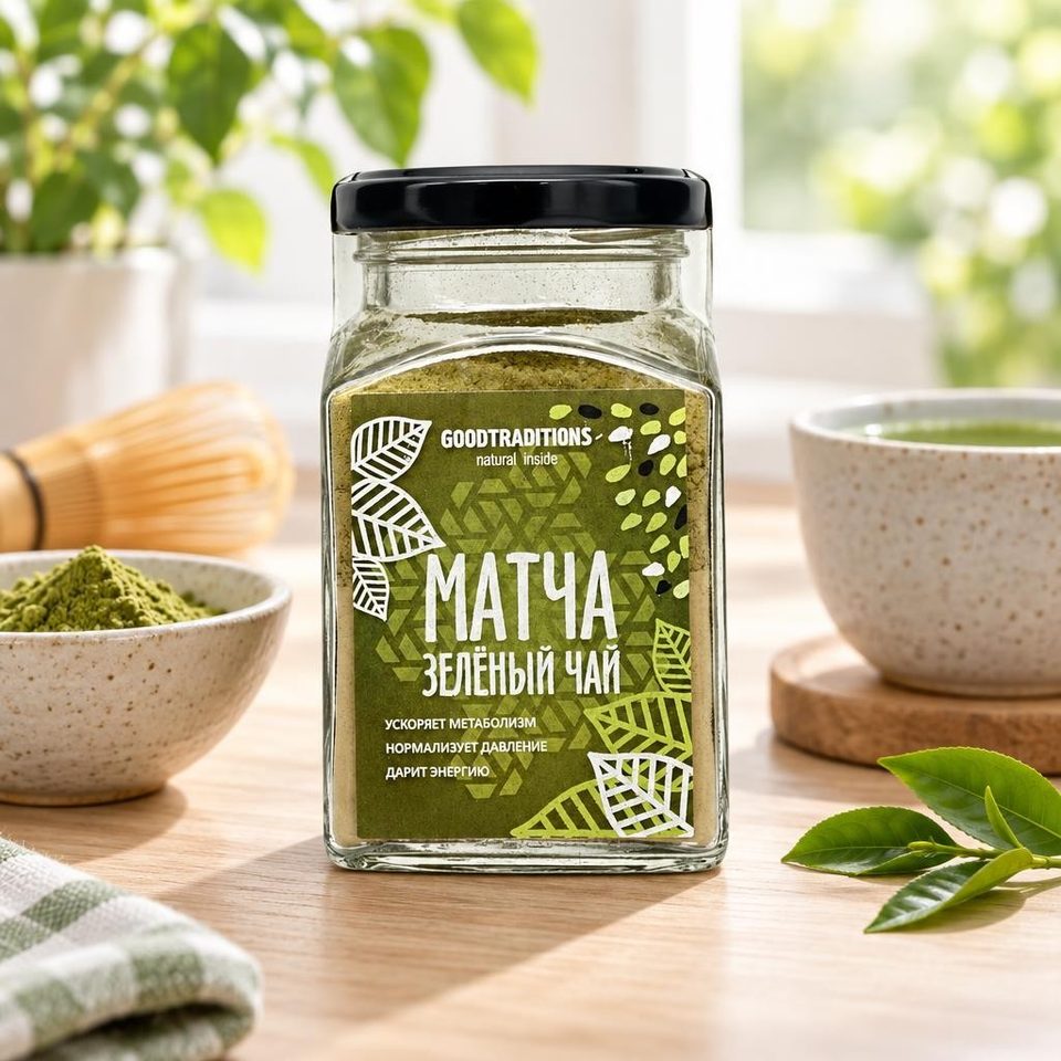 Goodtraditions Матча Зеленый чай стекло 100 гр 20 шт