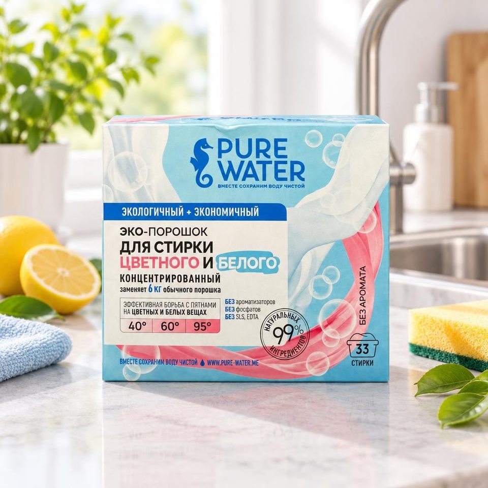 Pure Water Стиральный порошок 1кг