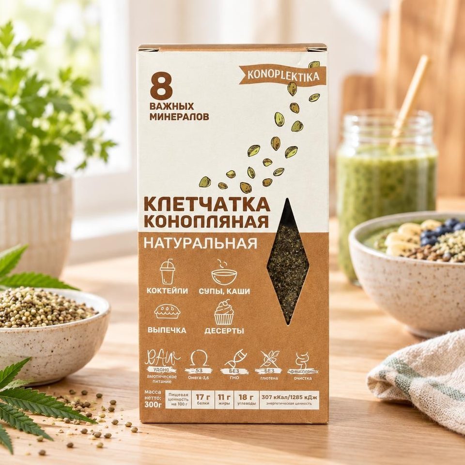 Клетчатка конопляная натуральная 300гр 13шт