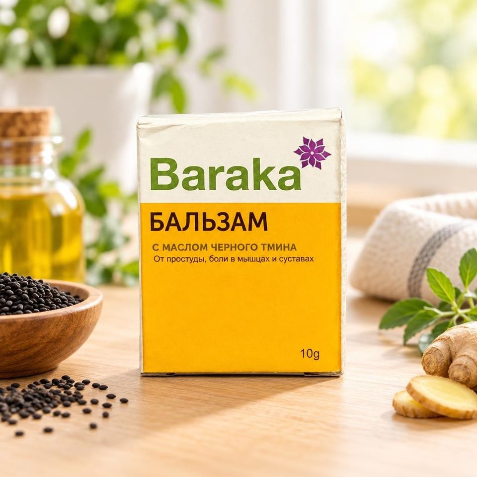 Барака Бальзам от простуды и болей в мышцах и суставах 10 гр