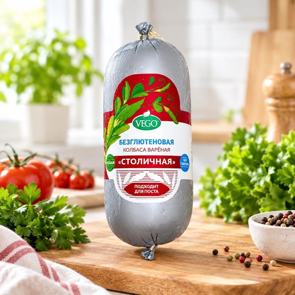 Продукт растительный Колбаса вареная Столичная 500 гр