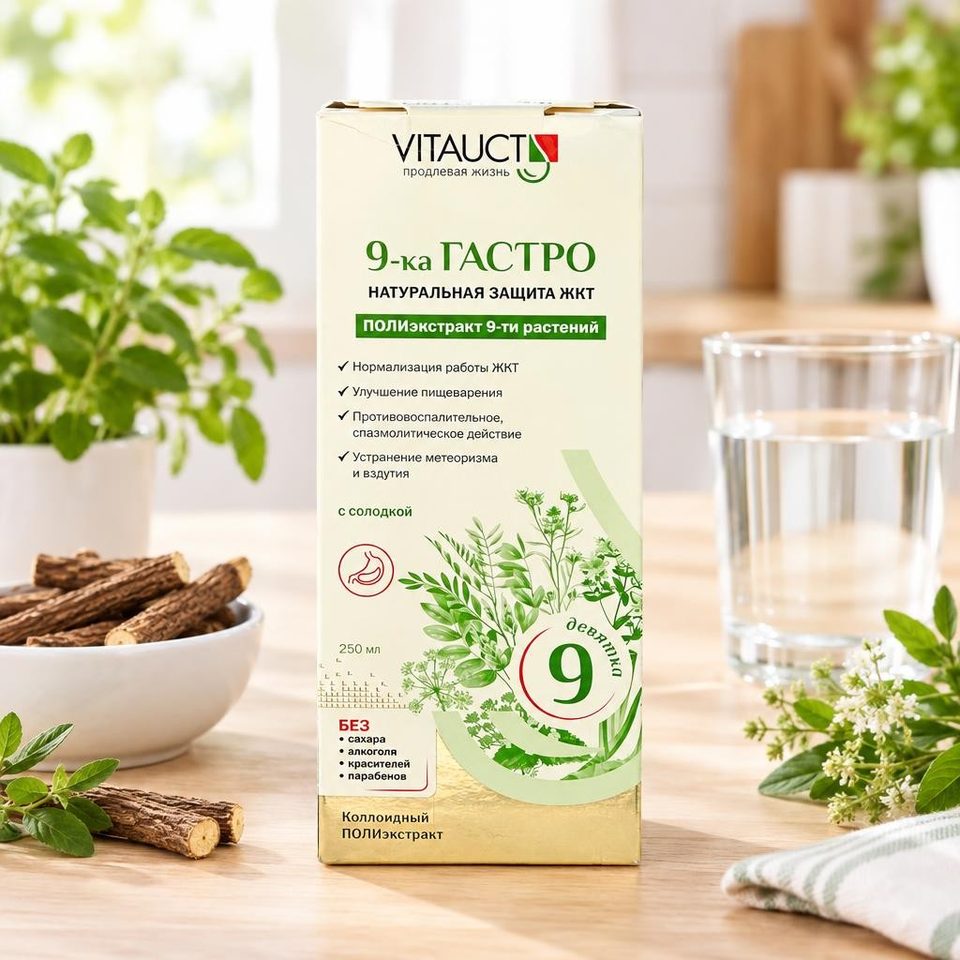 Vitauct 9-ка Гастро раствор с солодкой 250мл