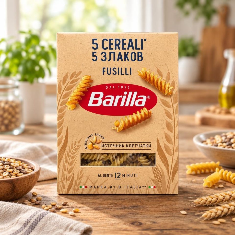 Barilla Паста 5 злаков Fusilli (Фузилли) 450гр