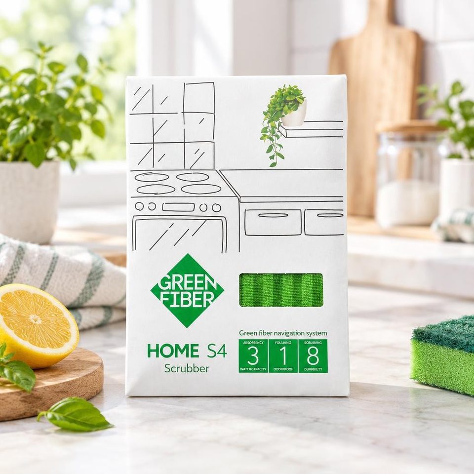 Home S4 Скрабер Твист зеленый