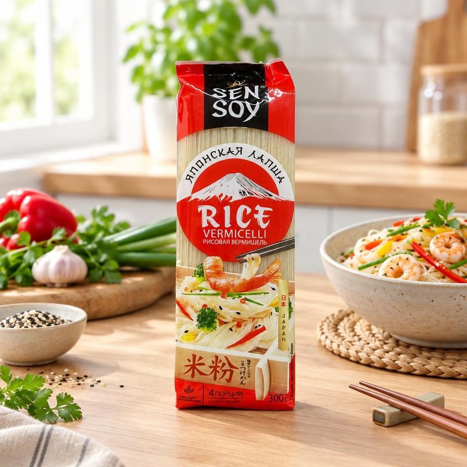 Sen Soy Лапша рисовая Rice Vermicelli 300гр