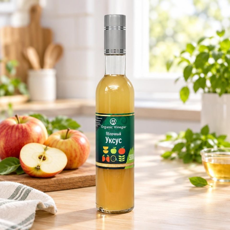 Organic Vinegar Яблочный уксус 500мл