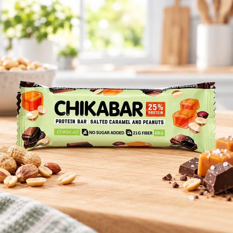 Chikalab Батончик глазированный с начинкой 60гр Арахис 20шт