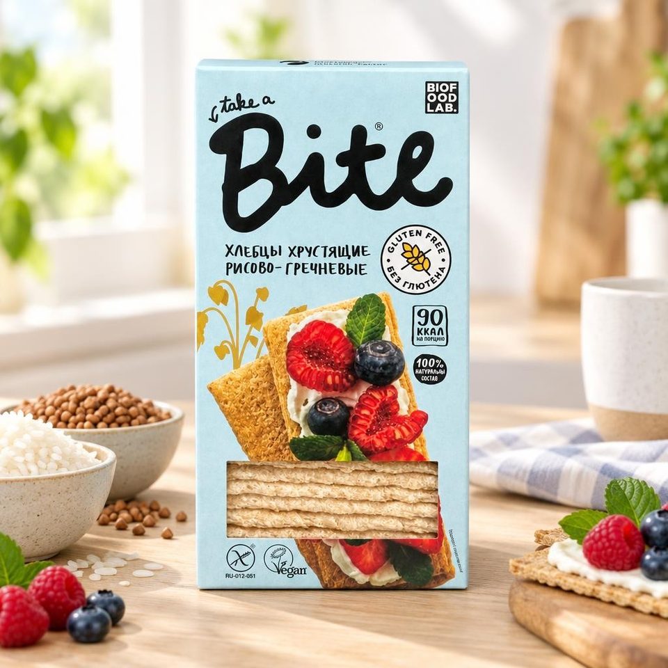 Bite Хлебцы хрустящие рисово-гречневые 150гр 8шт