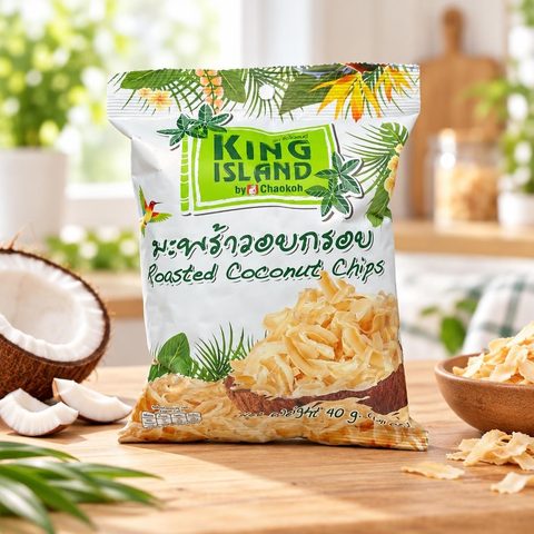 King island Кокосовые чипсы 40гр 24шт