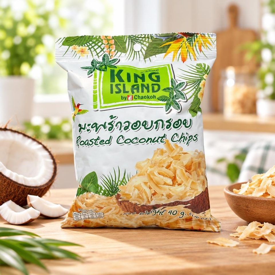 King island Кокосовые чипсы 40гр 24шт