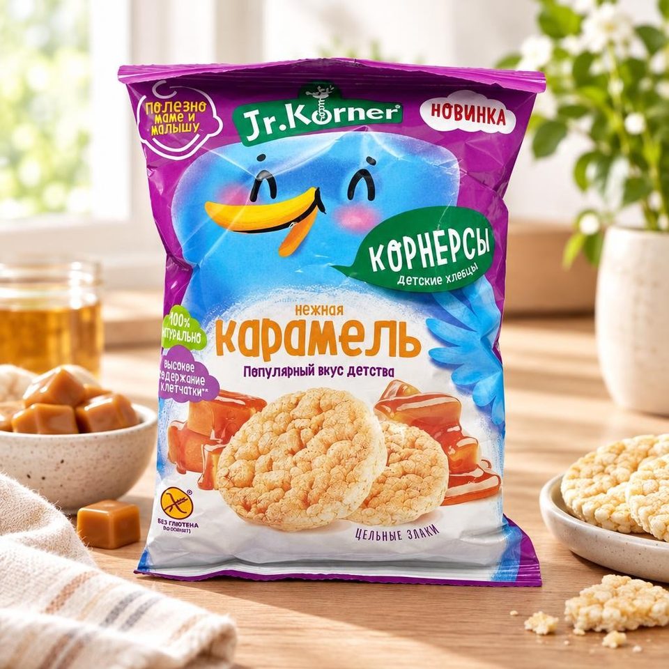 Dr Korner Рисовые мини хлебцы Нежная карамель 30гр 36шт