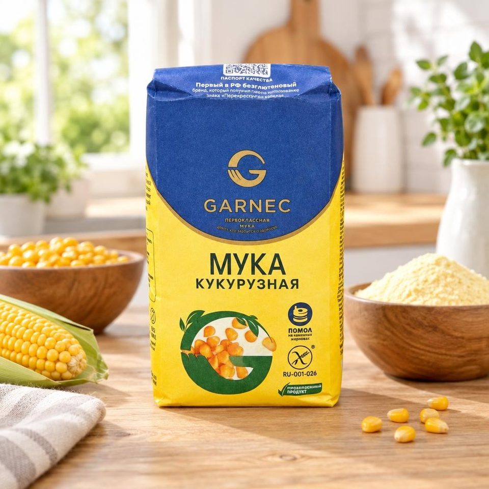 Гарнец Мука Кукурузная без глютена 500гр