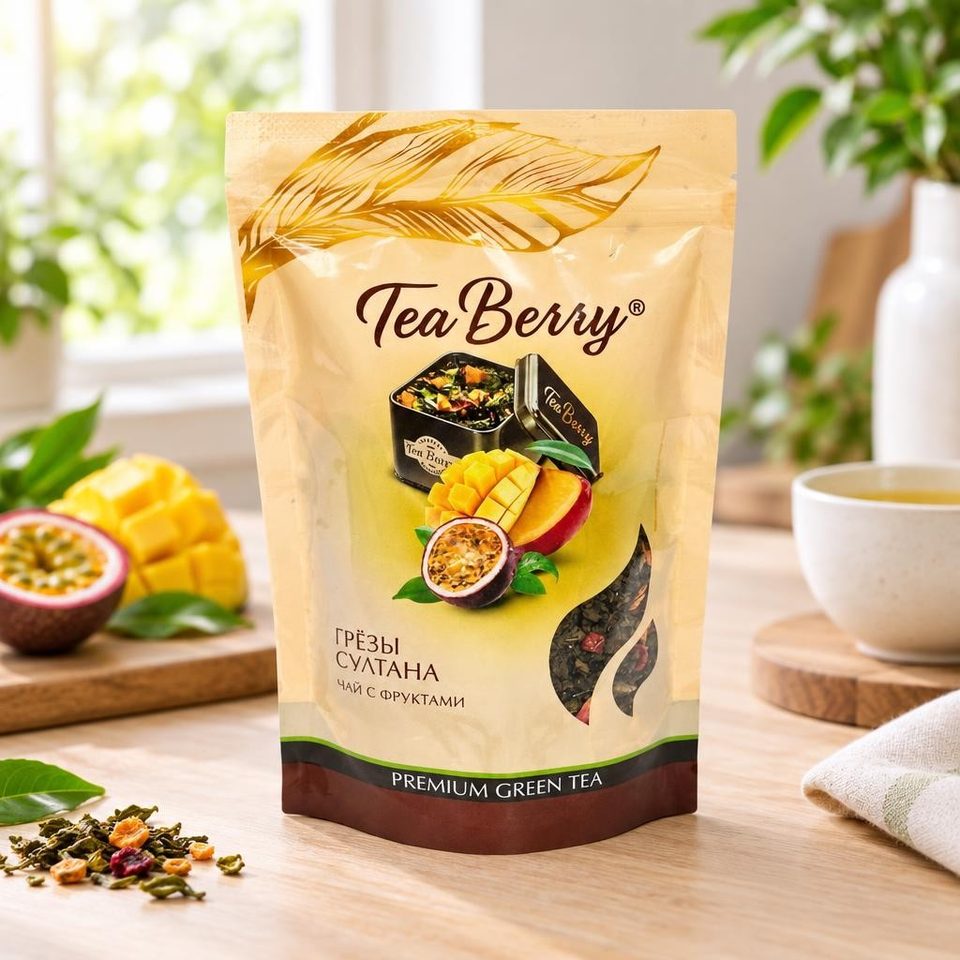 TeaBerry Грезы Султана чай зеленый 200 гр дойпак