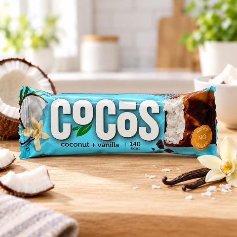 FitnesShock Батончик глаз. Ваниль-кокос 35гр 12шт