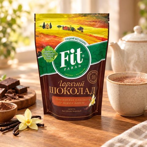 Фитпарад Горячий шоколад со вкусом ванили 200гр 12шт