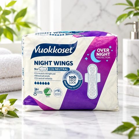 Vuokkoset 9 Night wings Прокладки ночные с крылышками 12шт