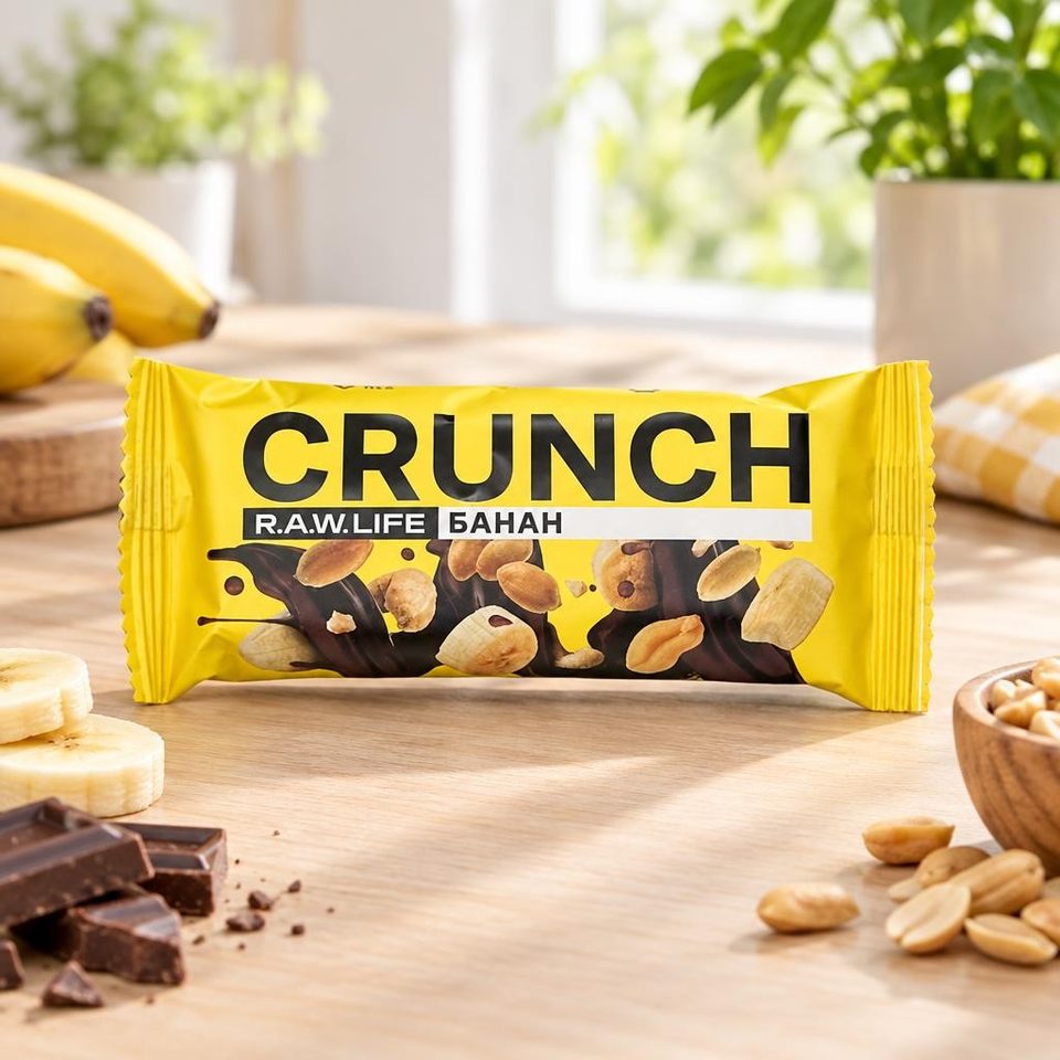 Рау лайф Ореховый батончик CRUNCH Choco Банан