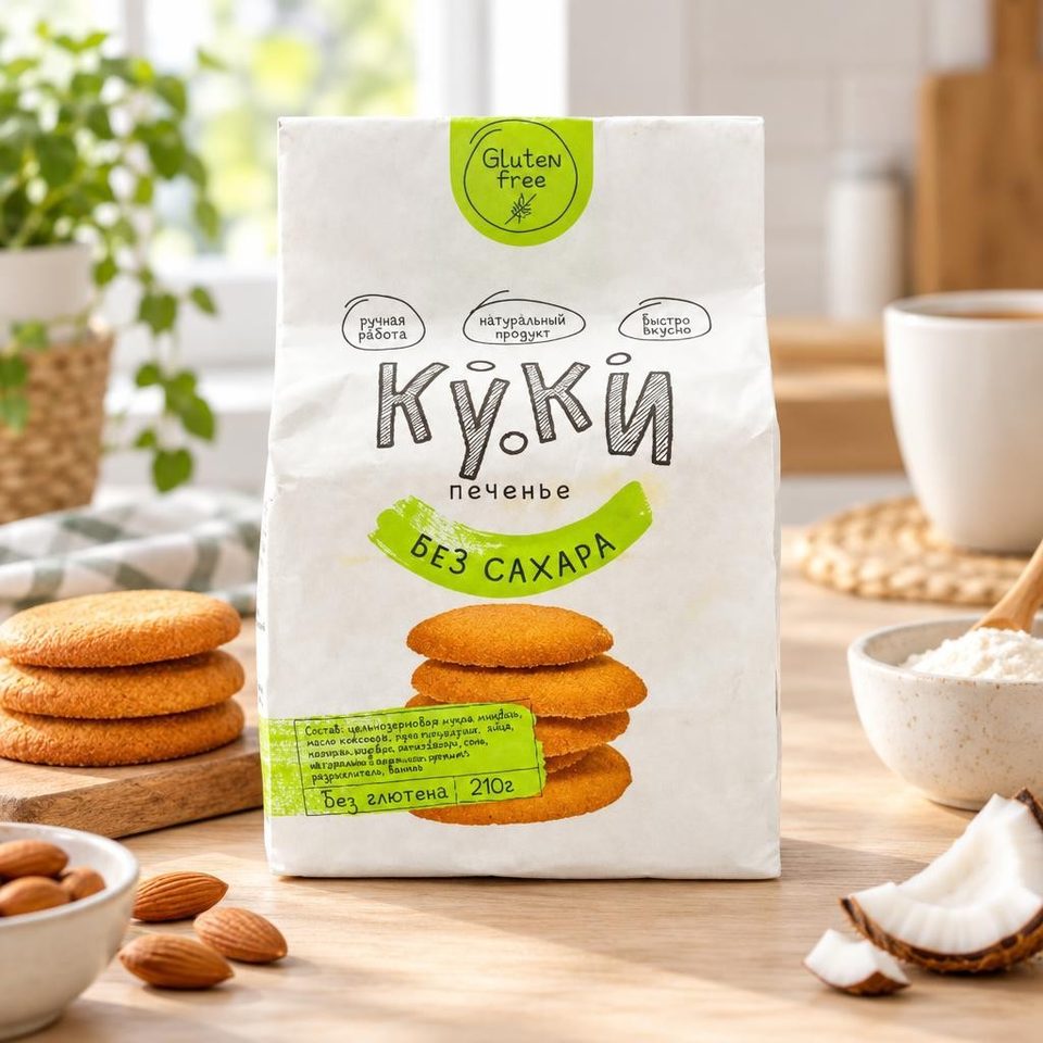 Печенье Куки без сахара 210гр