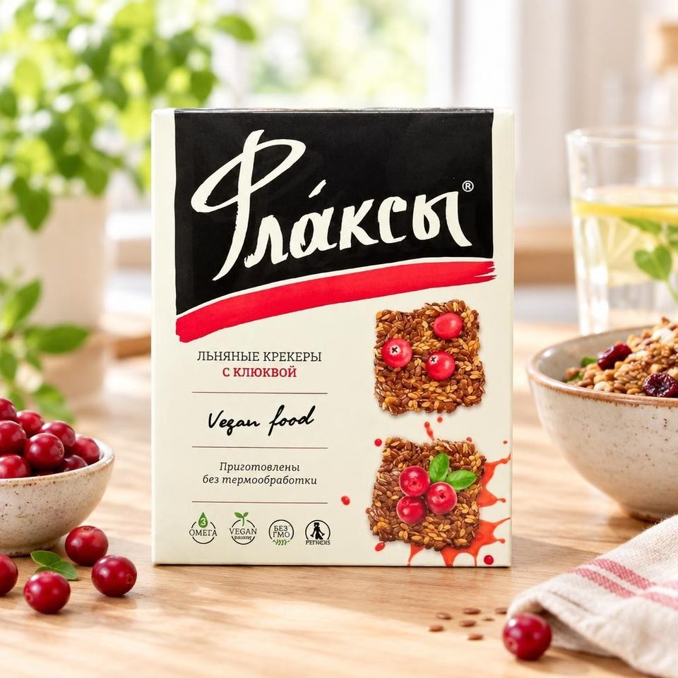 Флаксы с клюквой 120гр 14шт