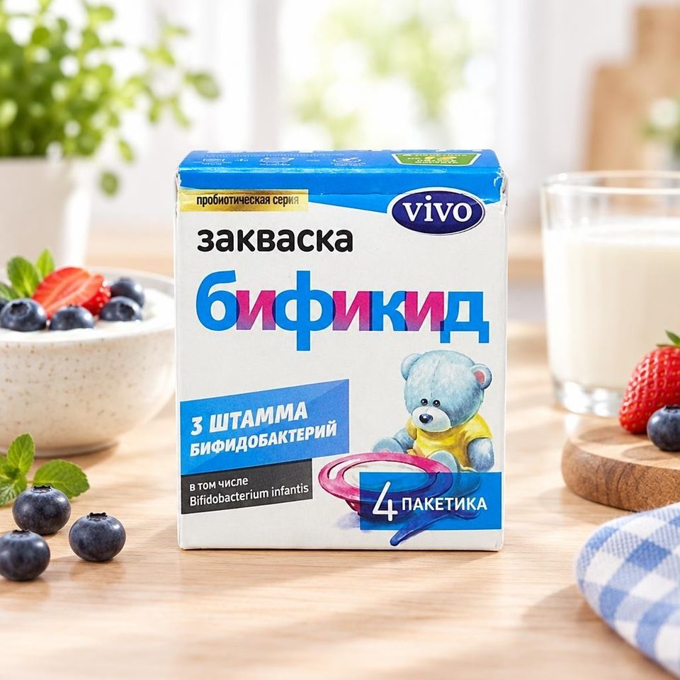 Виво Закваска бификид 4 пакетика 2гр