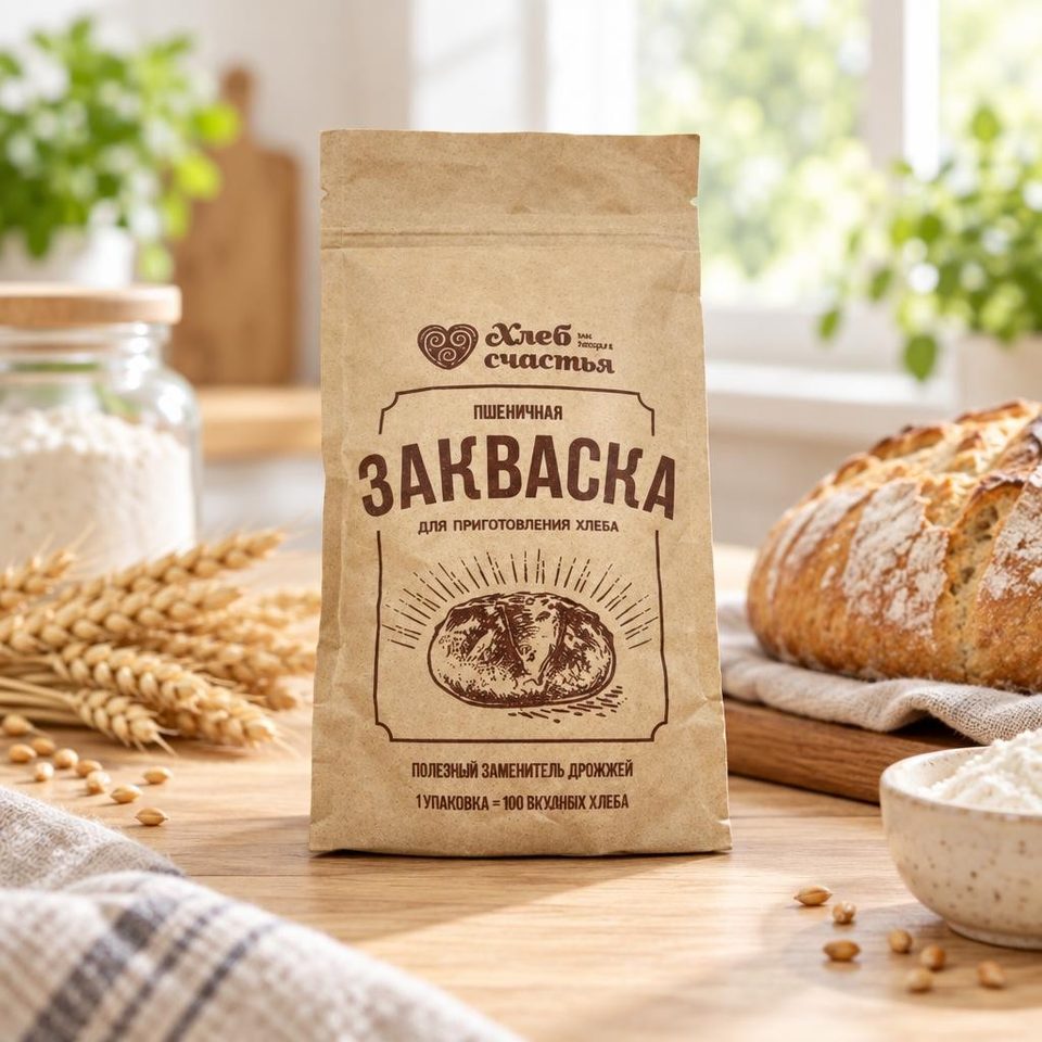Хлеб счастья Закваска пшеничная 100 гр