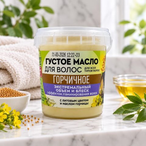 Фито косметика Густое масло для волос Горчичное для всех типов волос 155мл