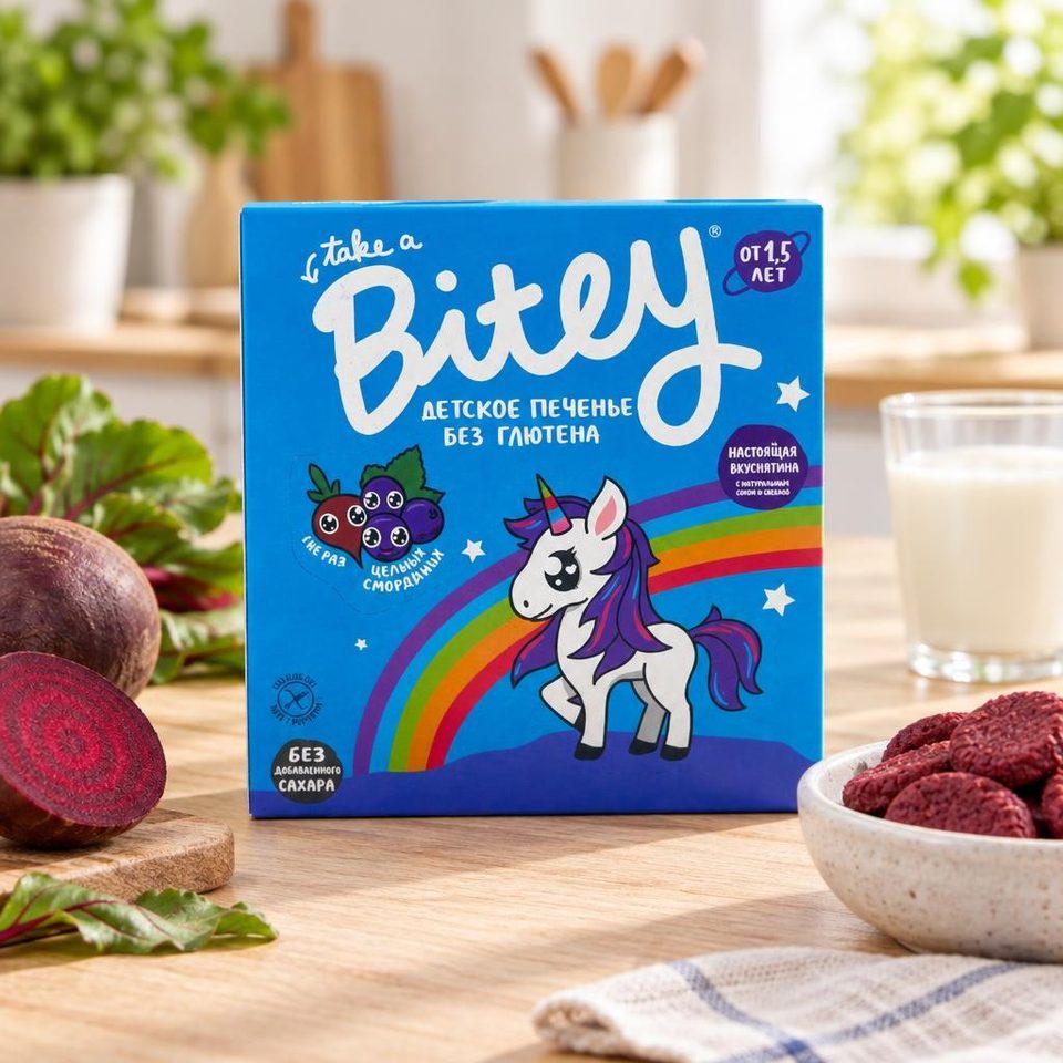 Bitey Печенье безглютеновое Свекла 125гр 8шт