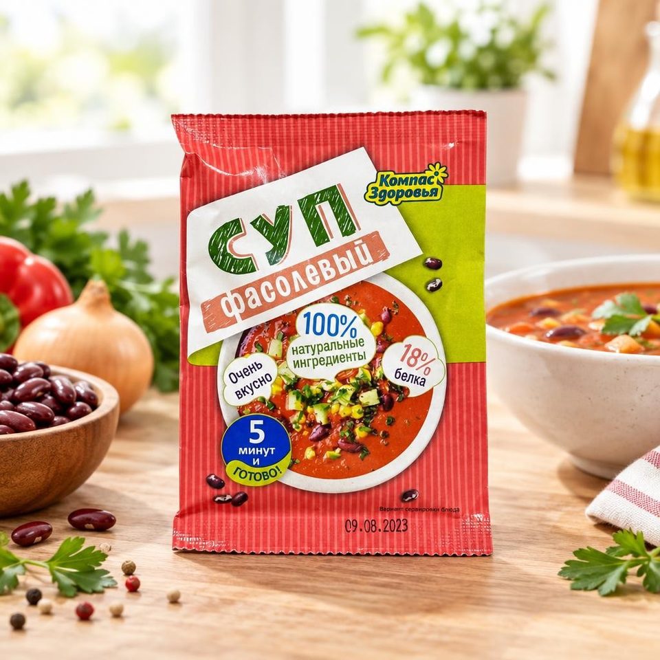 Суп-пюре Фасолевый 30 гр 90 шт