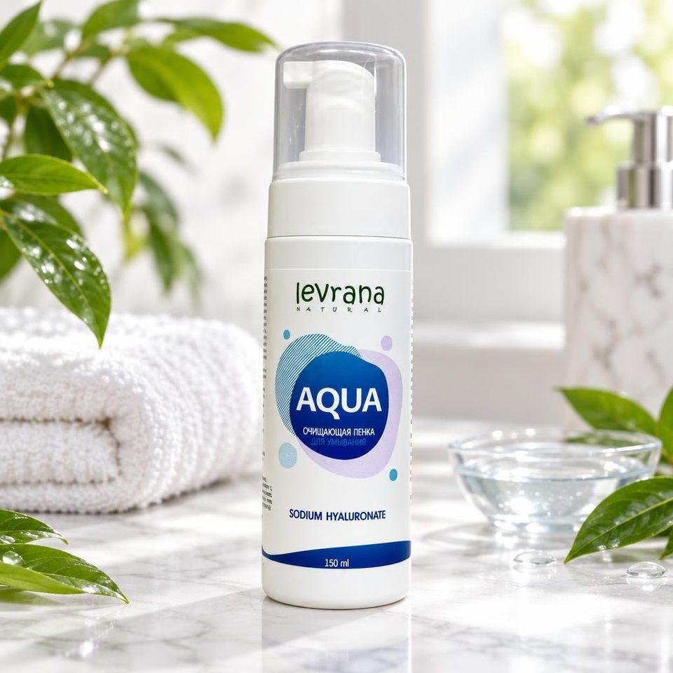 Очищающая пенка для умывания Aqua с гиалуроновой кислотой 150 мл