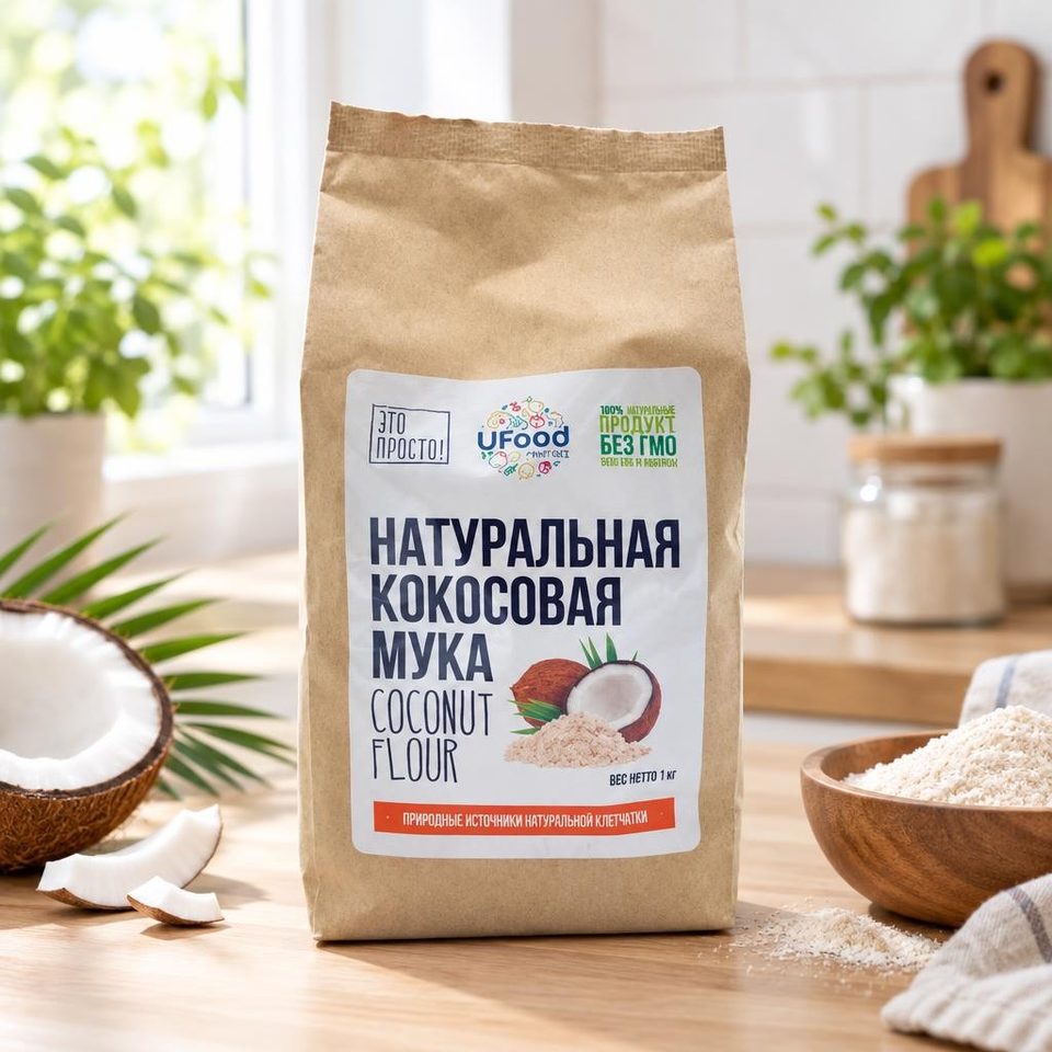 Ufood Кокосовая мука 1кг