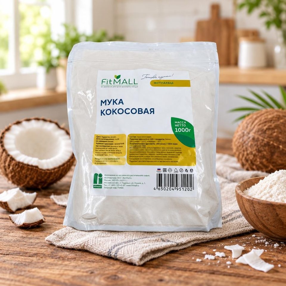 Фитпарад Мука Кокосовая 1000гр ТМ FitMall