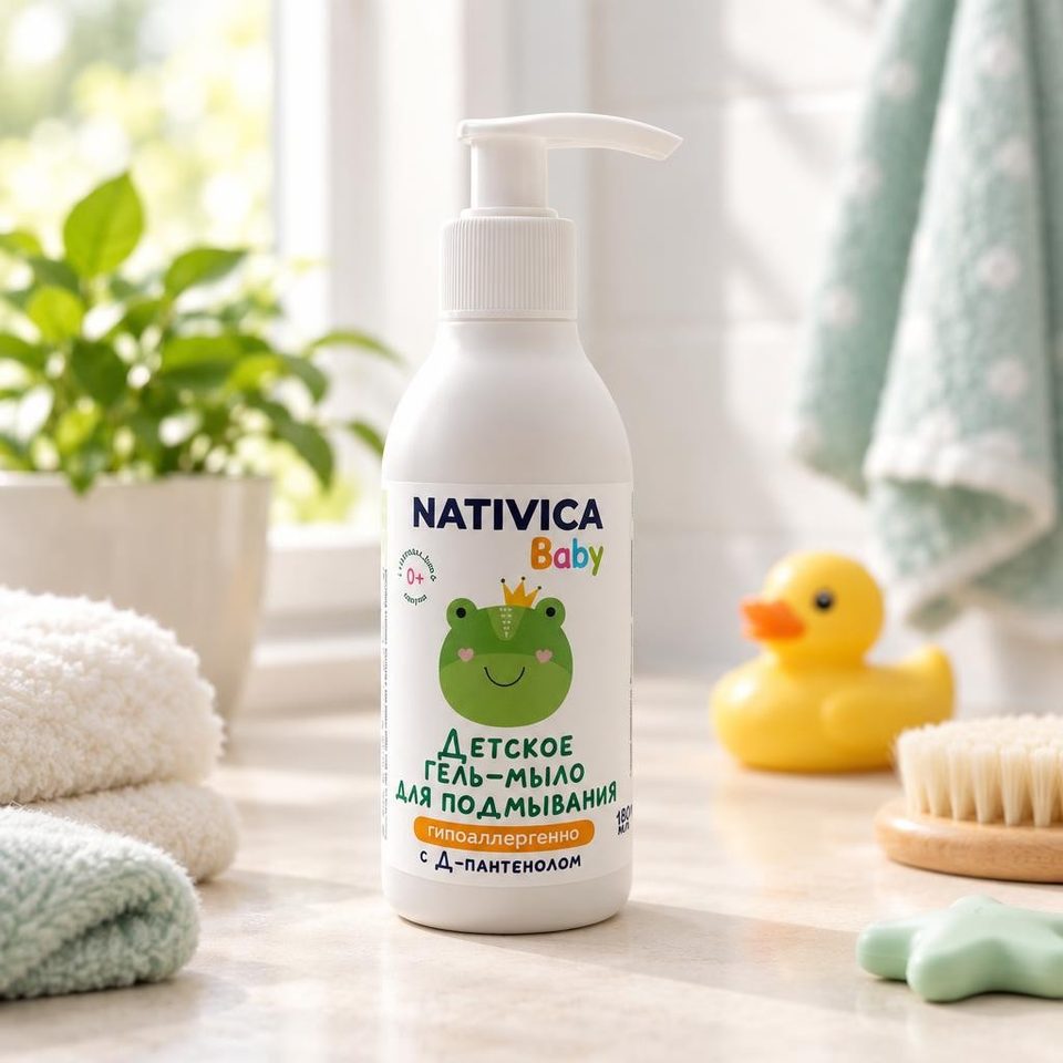 Nativica Baby Детское гель-мыло для подмывания 0+ 180мл