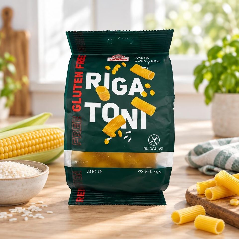 Макароны Трубочки RIGATON кукурузно-рисовые 300гр 5шт